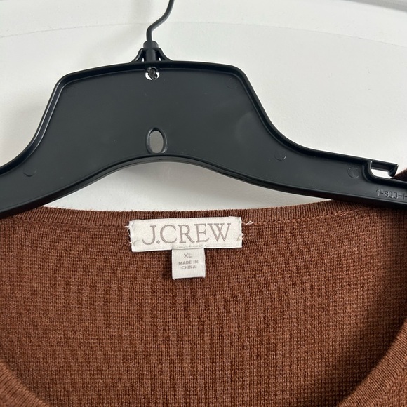 J.Crew Giselle V-Neck Sweater-Blazer Heather Walnut Size Extra Large Preppy 90s - Picture 10 of 12
